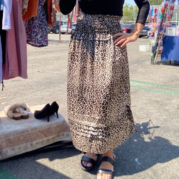 BOHO Leopard Print Skirt - Picture 7 of 7